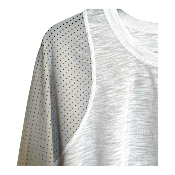 Sweaty Betty Womens Long Sleeve Ventilated Athletic Shirt White and Gray Size M - Picture 3 of 7